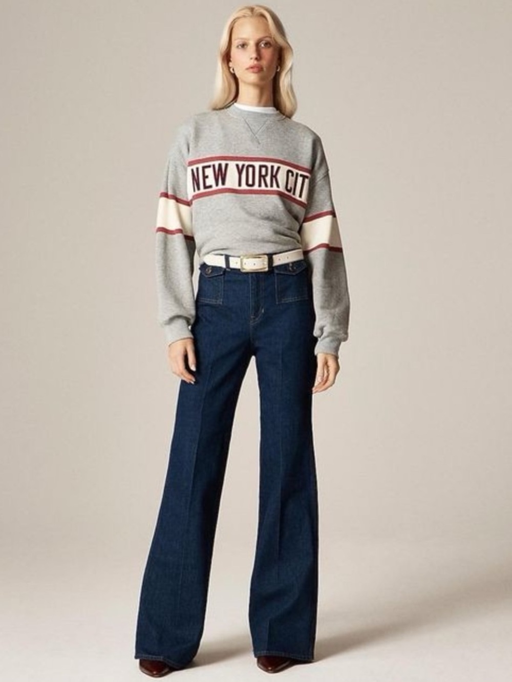 NWT J.Crew Slim Wide-leg Sailor Jean In All Day Stretch